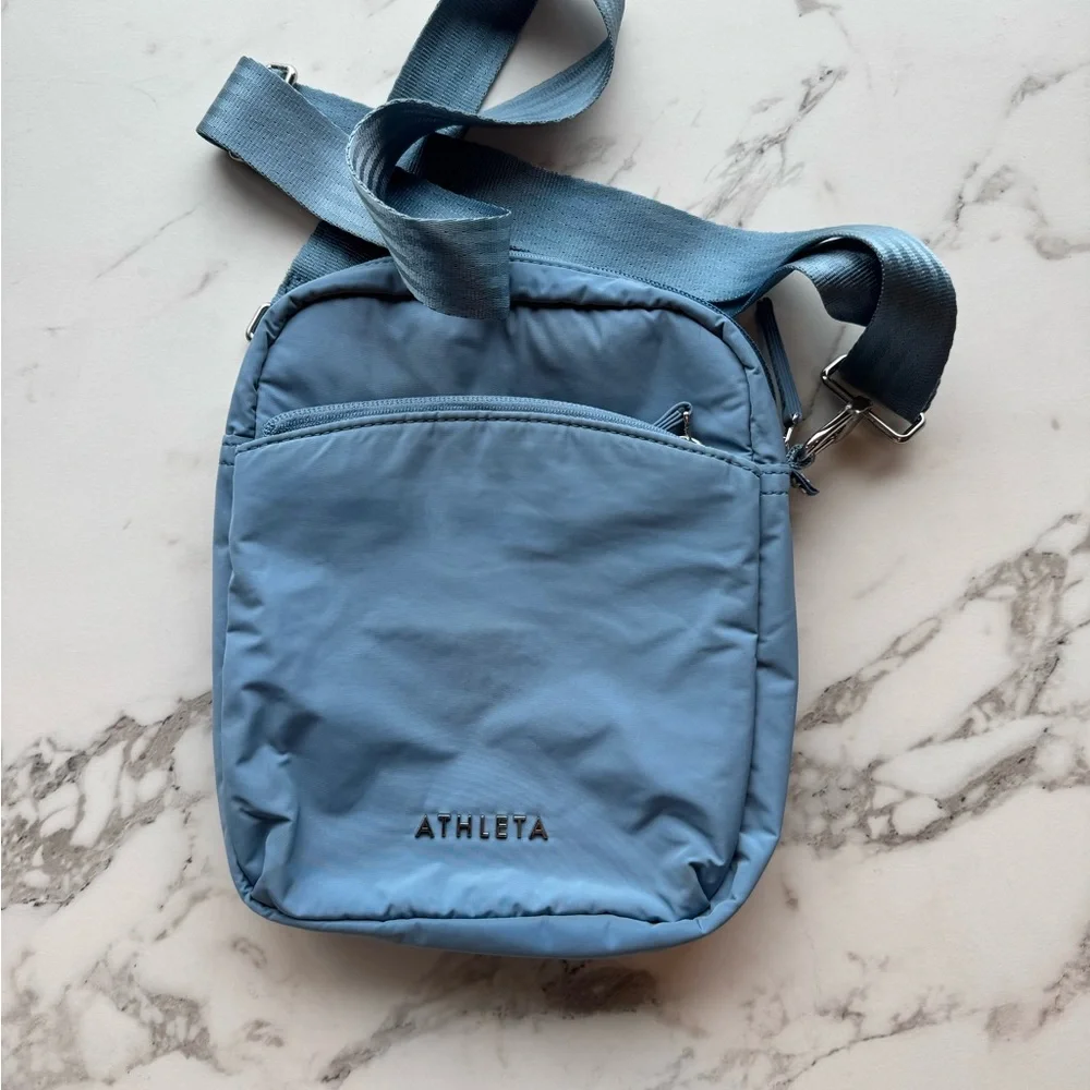 Athleta Slate Blue Messenger Bag